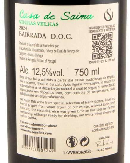 2024 Casa de Saima Vinhas Velhas branco