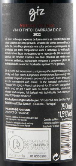 2022 Giz by Luís Gomes Vinhas Velhas red