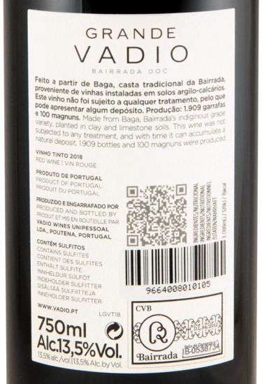 2018 Grande Vadio Baga tinto