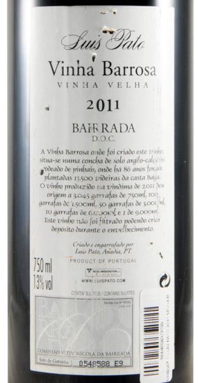 2011 Luís Pato Vinha Barrosa red