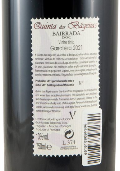 2021 Quinta das Bágeiras Garrafeira tinto