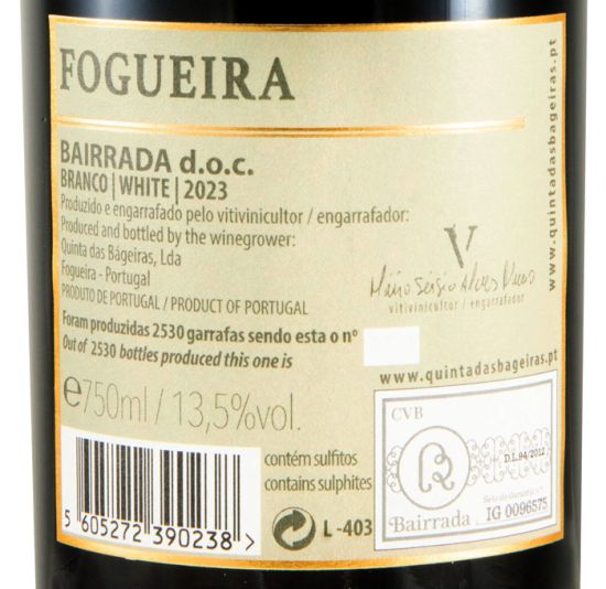 2023 Quinta das Bágeiras Fogueira branco