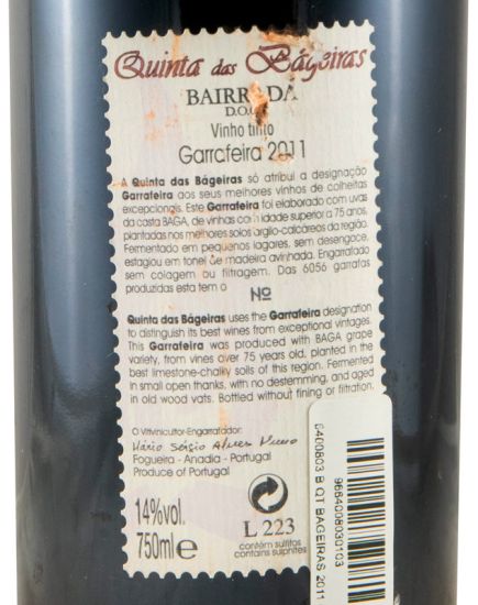2011 Quinta das Bágeiras Garrafeira tinto
