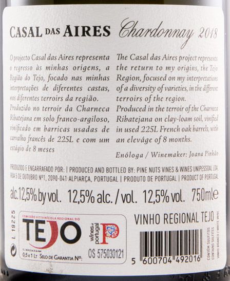2018 Casal das Aires Chardonnay branco