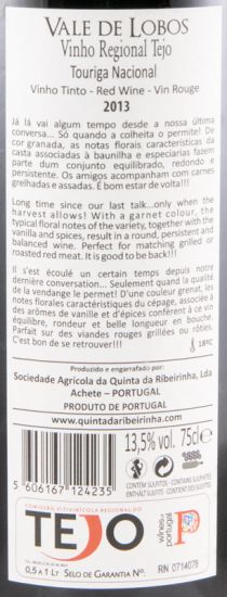 2013 Vale de Lobos Touriga Nacional red