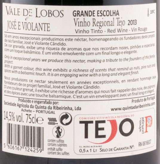 2013 Vale de Lobos Grande Escolha red