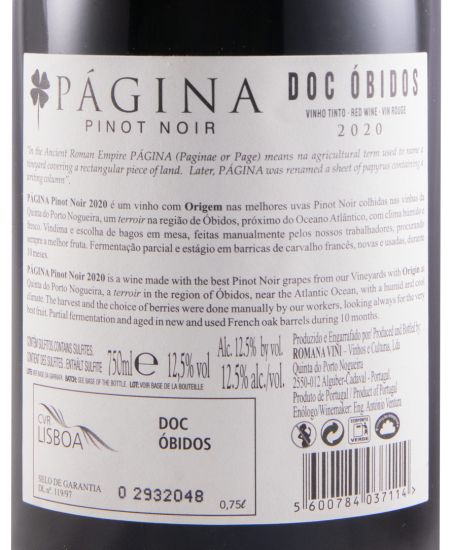 2020 Página Pinot Noir tinto