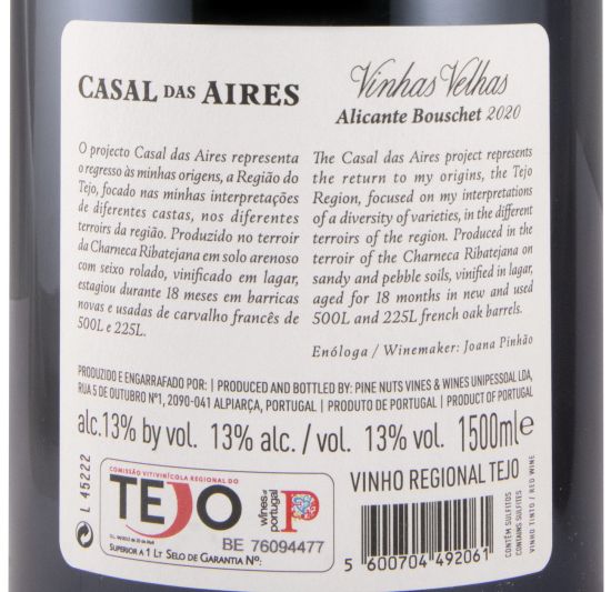 2020 Casal das Aires Vinhas Velhas Alicante Bouschet tinto 1,5L