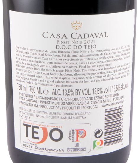 2021 Casa Cadaval Pinot Noir tinto
