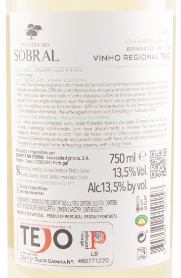 2021 Encosta do Sobral Chardonnay white