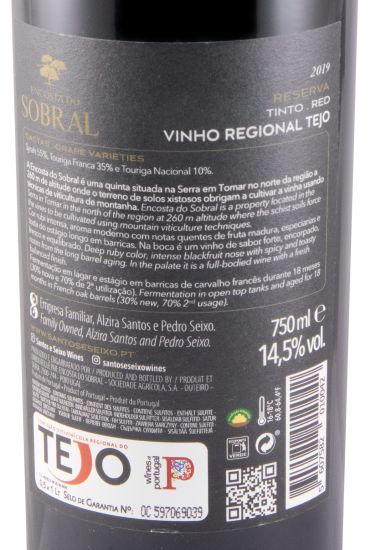 2019 Encosta do Sobral Reserva red