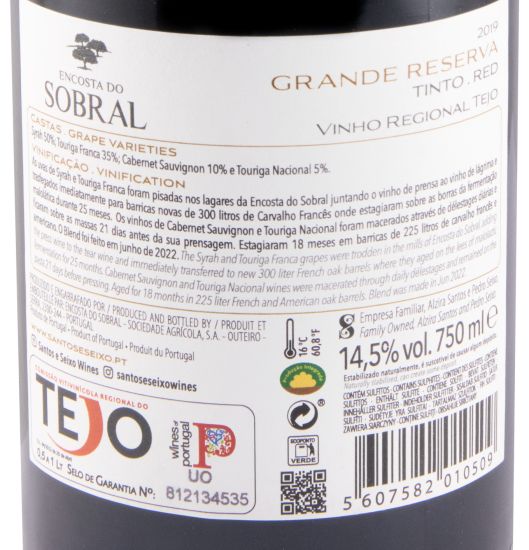2019 Encosta do Sobral Grande Reserva tinto