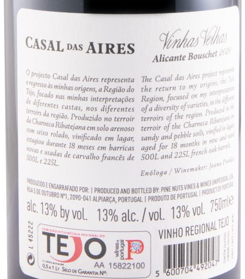 2020 Casal das Aires Vinhas Velhas Alicante Bouschet red