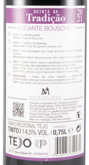 2021 Quinta da Tradição Alicante Bouschet red
