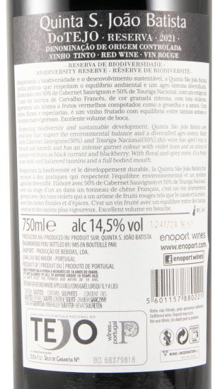 2021 Quinta S. João Batista Cabernet Sauvignon & Touriga Nacional Reserva red