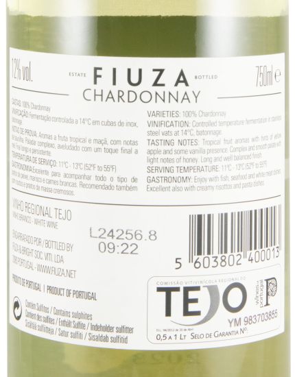 2023 Fiuza Chardonnay branco (rótulo danificado)