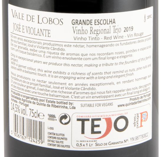 2019 Vale de Lobos José & Violante Grande Escolha tinto