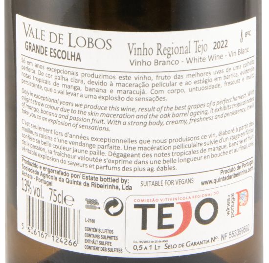 2022 Vale de Lobos Grande Escolha branco