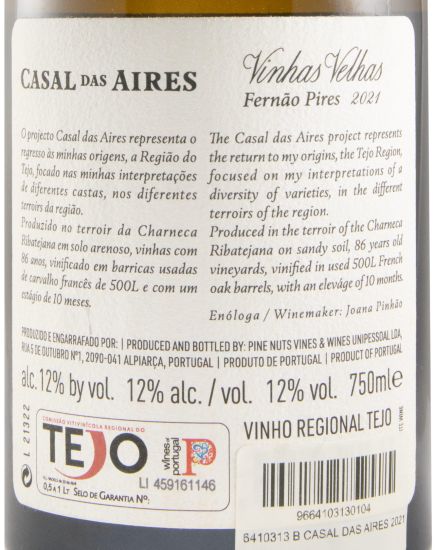 2021 Casal das Aires Vinhas Velhas Fernão Pires branco