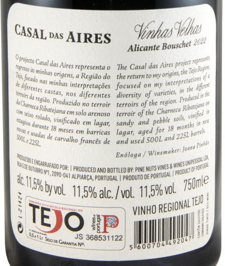 2022 Casal das Aires Vinhas Velhas Alicante Bouschet tinto