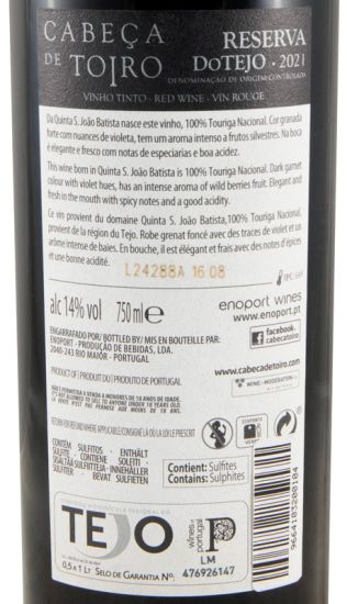 2021 Cabeça de Toiro Terroir Touriga Nacional Reserva tinto