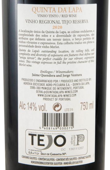 2020 Quinta da Lapa Merlot Reserva red