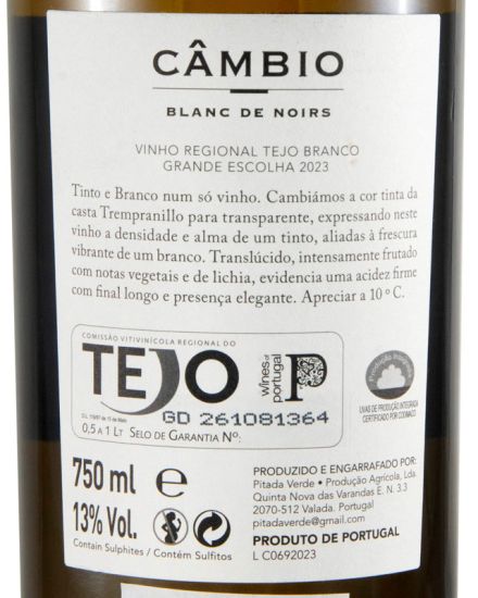 2023 Câmbio Blanc de Noirs Grande Escolha white