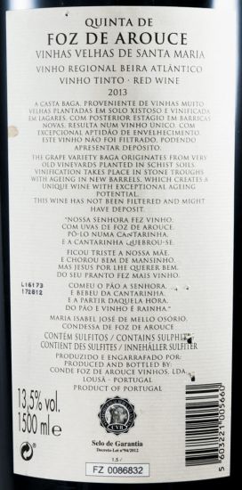 2013 Quinta de Foz de Arouce tinto 1,5L