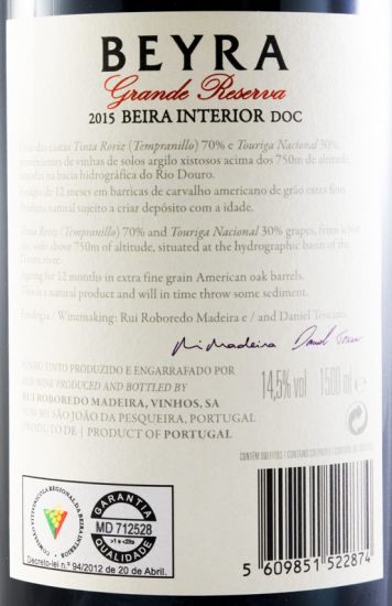 2015 Beyra Grande Reserva red 1.5L