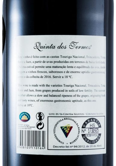 2016 Quinta dos Termos red