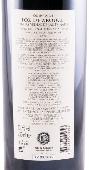 2013 Quinta de Foz de Arouce Vinhas Velhas de Santa Maria tinto