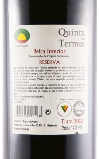 2006 Quinta dos Termos Reserva do Patrão tinto