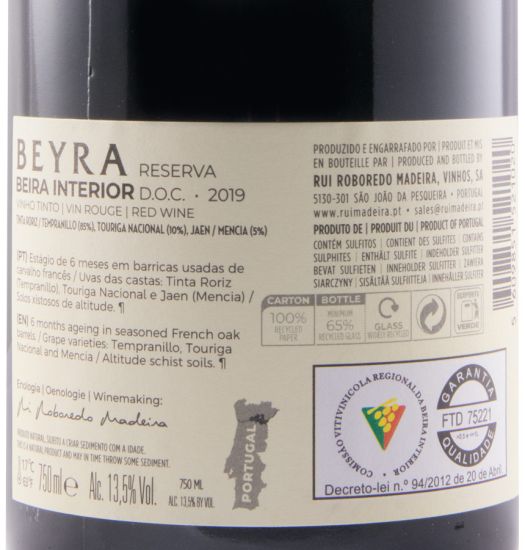 2019 Beyra Reserva red
