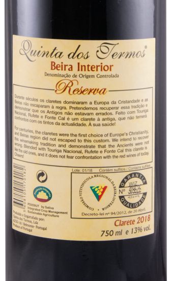2018 Clarete Quinta dos Termos Reserva