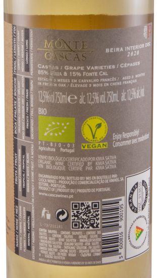 2020 Monte Cascas organic white
