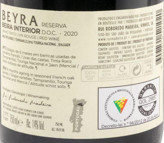 2020 Beyra Reserva red