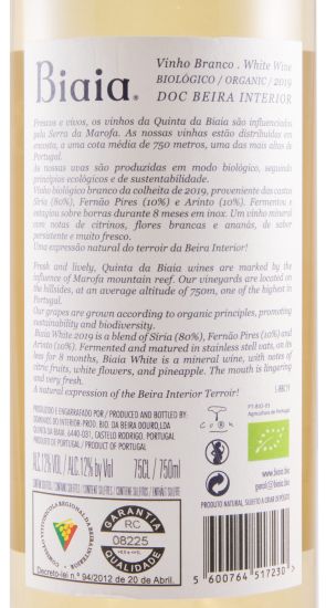 2019 Biaia biológico branco