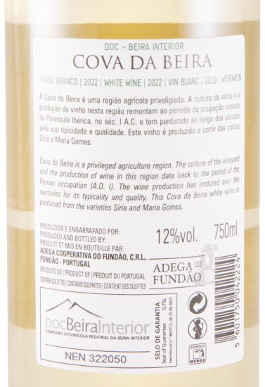 2022 Adega do Fundão Cova da Beira white