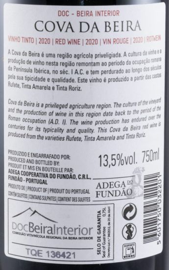 2020 Adega do Fundão Cova da Beira red