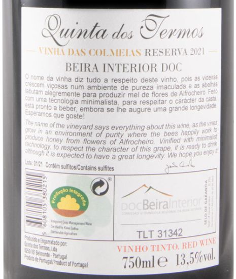 2021 Quinta dos Termos Vinha das Colmeias Alfrocheiro Reserva tinto