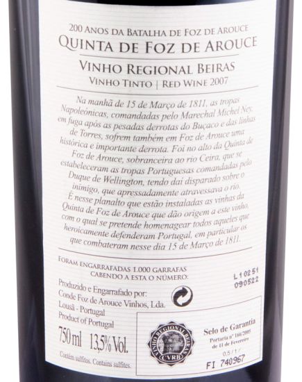 2007 Quinta de Foz de Arouce Batalha 200-Year red