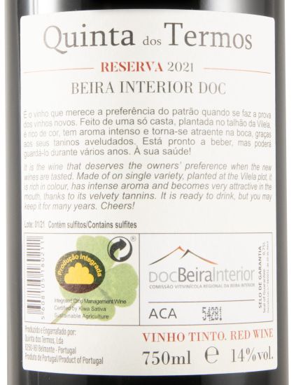 2021 Quinta dos Termos Reserva do Patrão red