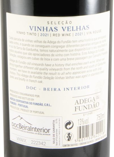 2021 Adega do Fundão Seleção Vinhas Velhas tinto