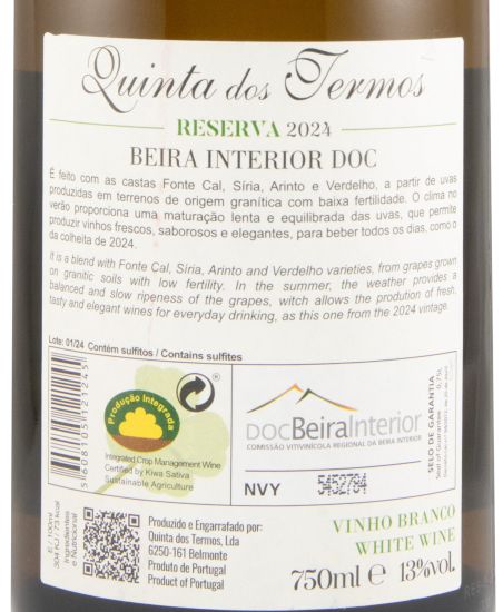 2024 Quinta dos Termos Reserva branco (rótulo danificado)