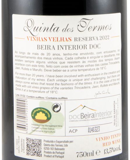 2022 Quinta dos Termos Vinhas Velhas Reserva tinto