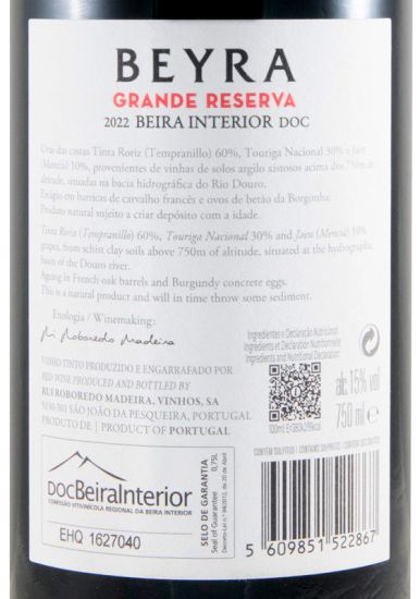 2022 Beyra Grande Reserva tinto