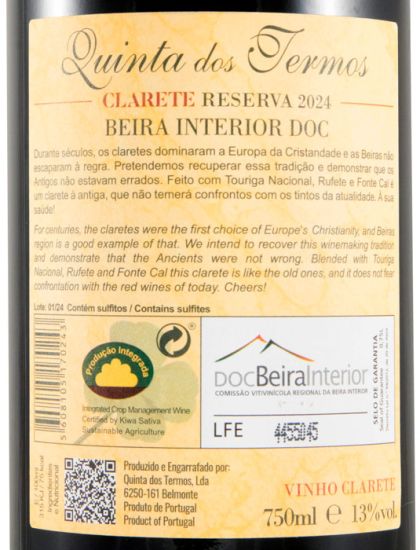 2024 Clarete Quinta dos Termos Reserva
