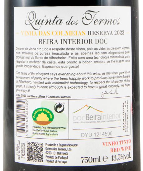 2023 Quinta dos Termos Vinha das Colmeia Alfrocheiro Reserva tinto