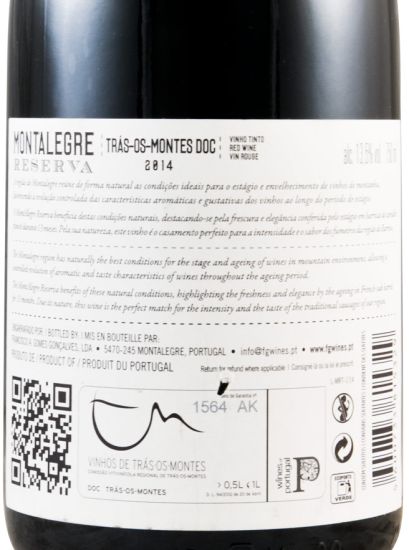2014 Mont'Alegre Reserva tinto