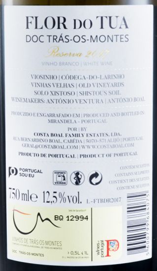 2017 Flor do Tua Reserva white